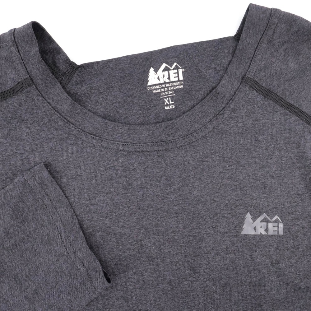 REI Performance Base Layer Shirt Gray Long Sleeve Mens XL